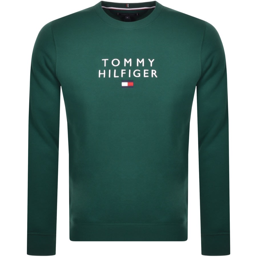 Tommy Hilfiger Crew Neck Sweatshirt Green | Mainline Menswear
