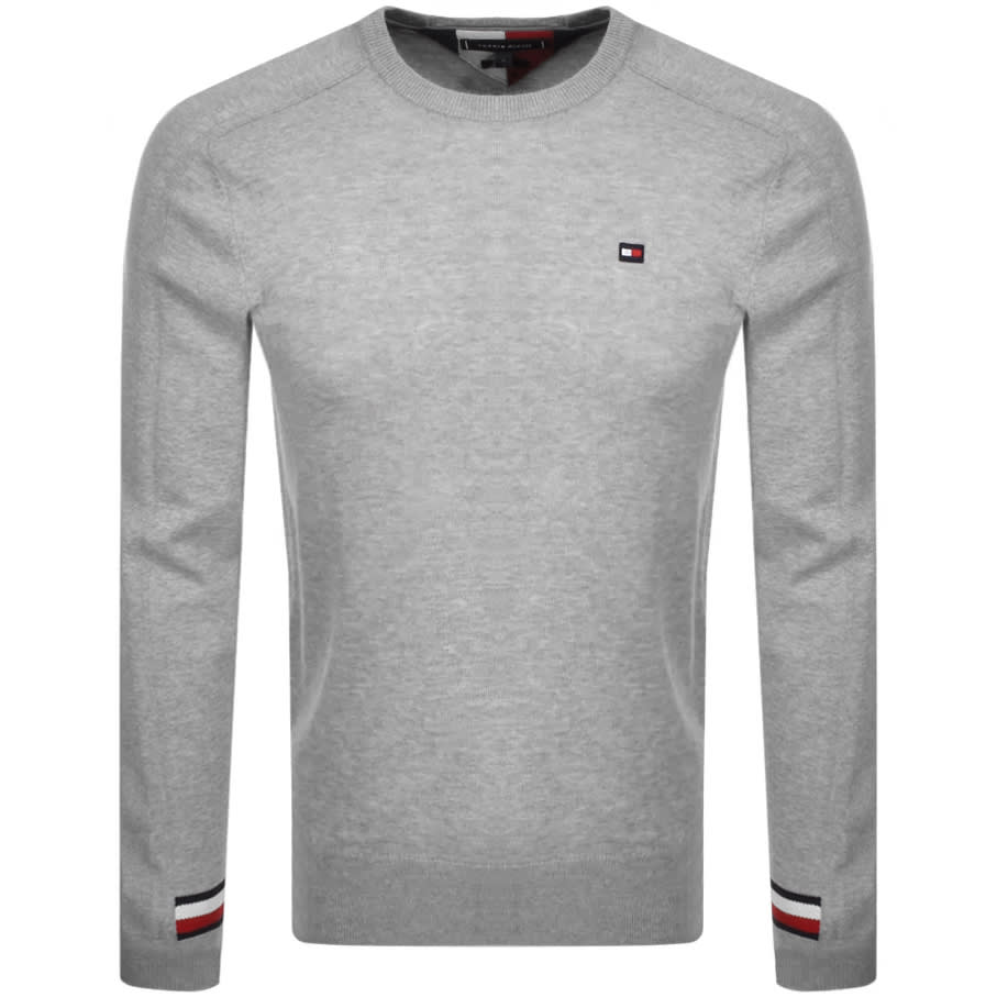 Tommy Hilfiger Crew Neck Knit Jumper Grey | Mainline Menswear