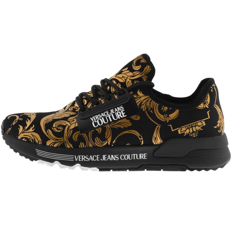 versace jeans logo trainers black