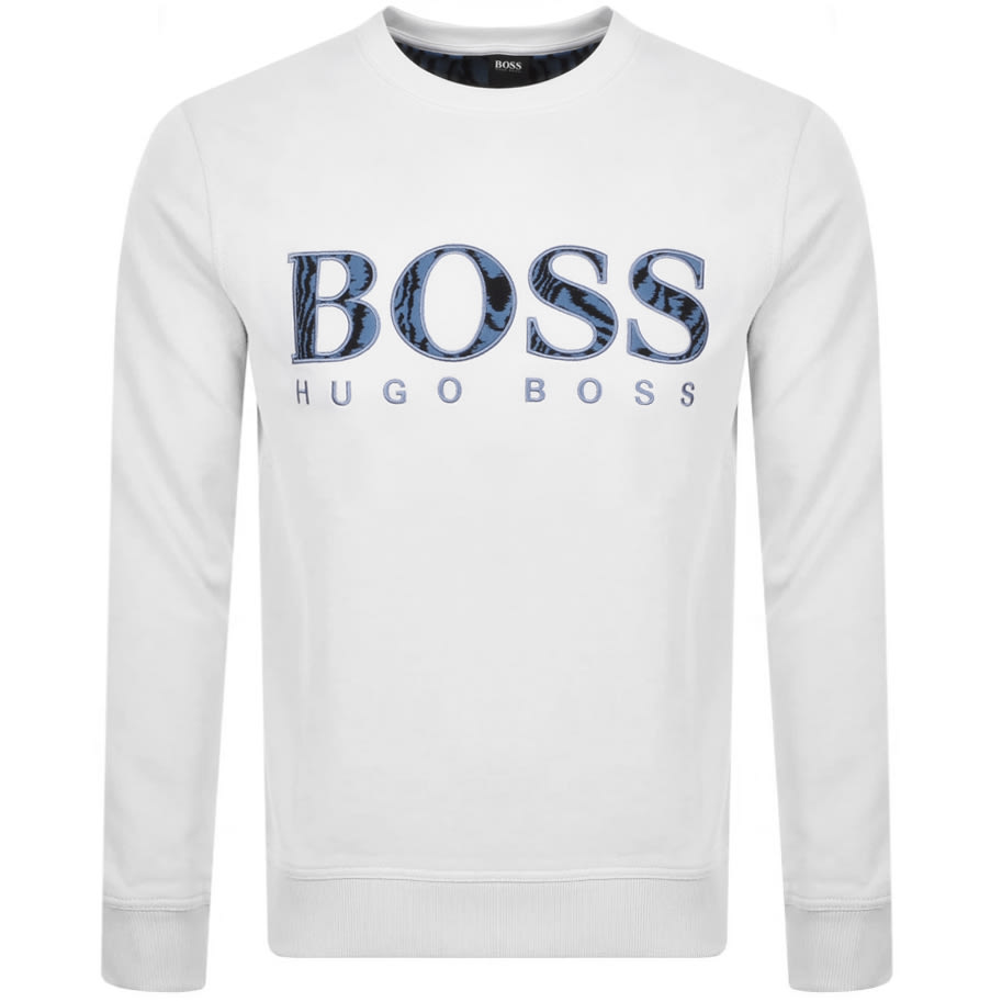 BOSS Welogo Sweatshirt White | Mainline 