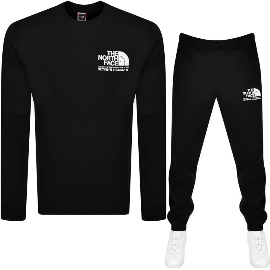 the north face black tracksuit