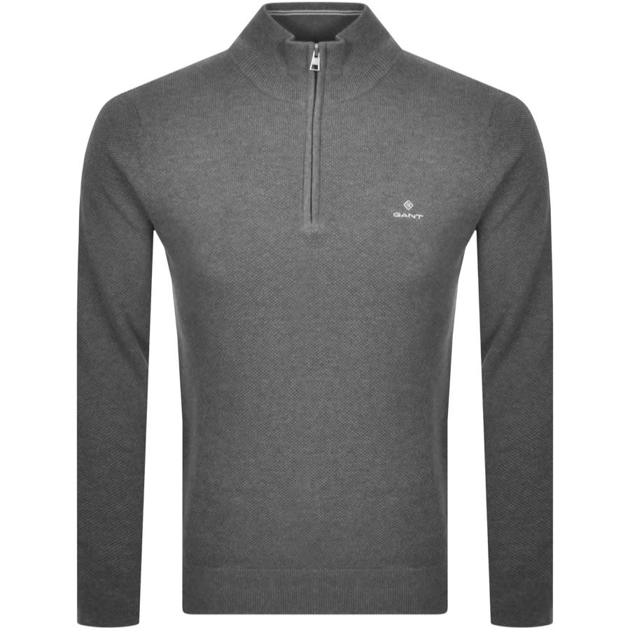 gant grey half zip