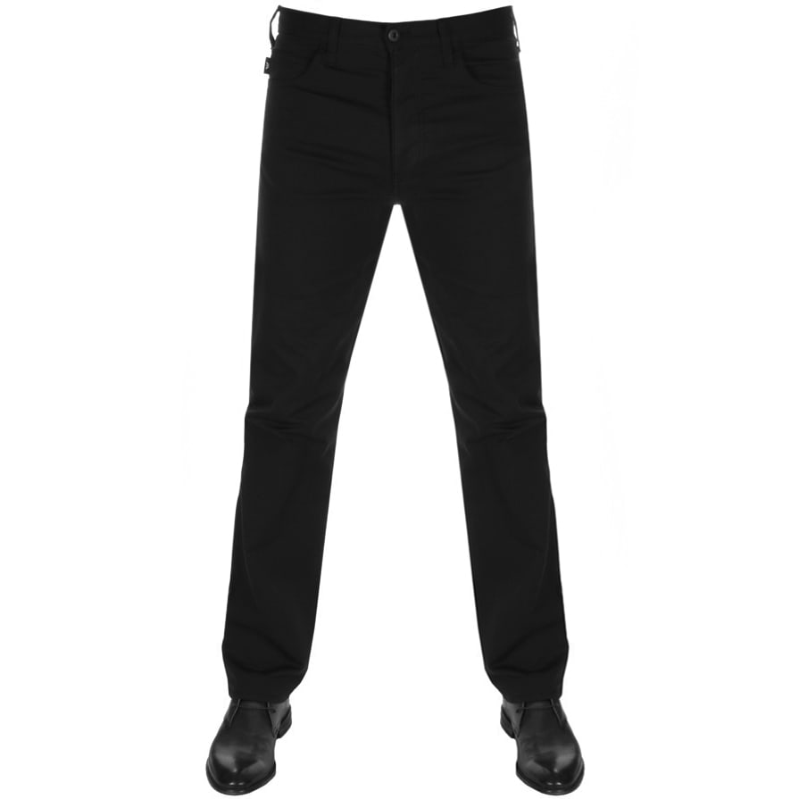 Emporio Armani J21 Regular Fit Stretch Jeans Black | Mainline Menswear