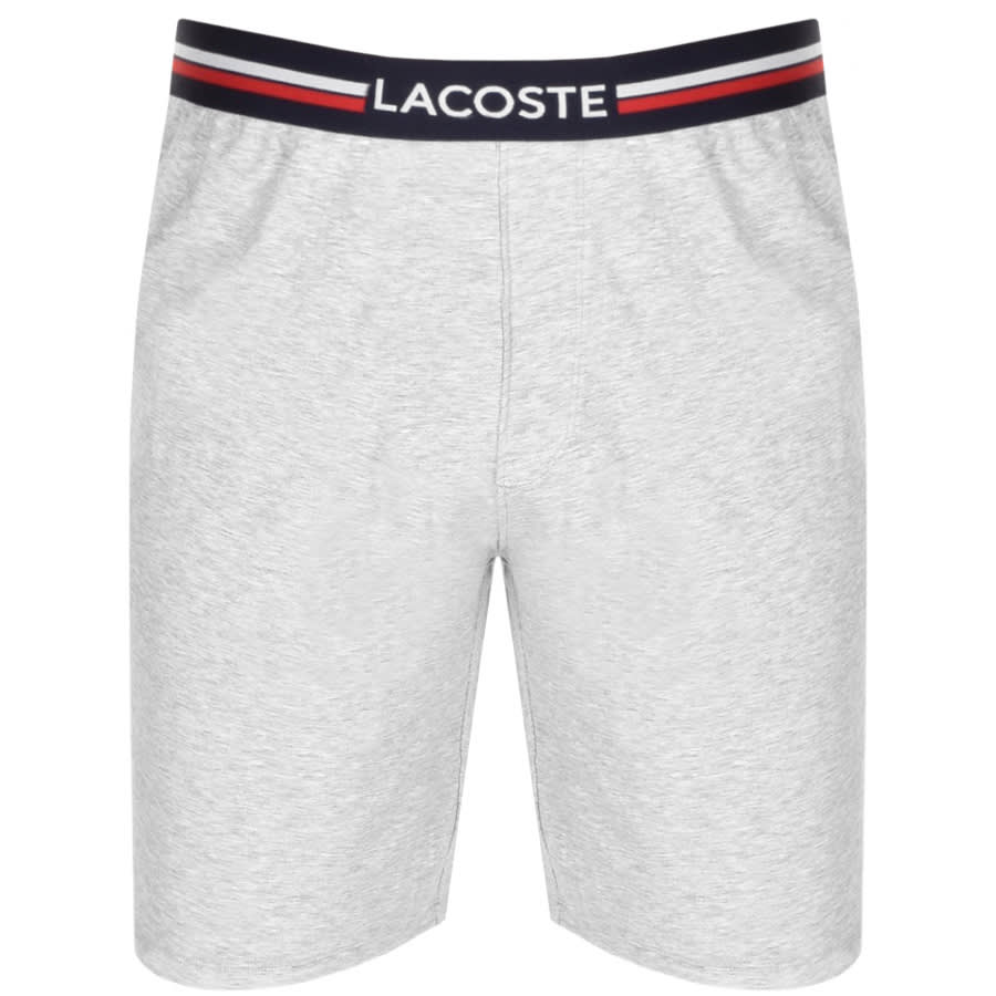 grey lacoste shorts