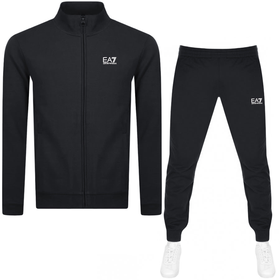 ea7 tracksuit mens black