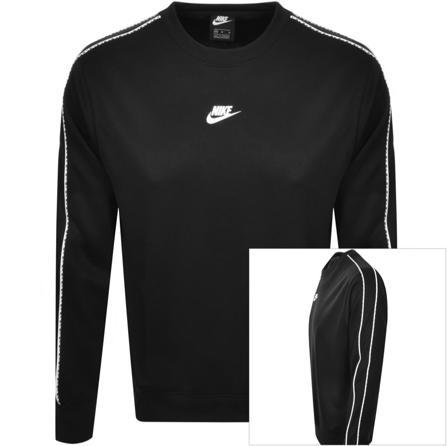 Nike Crew Neck Repeat Sweatshirt Black 