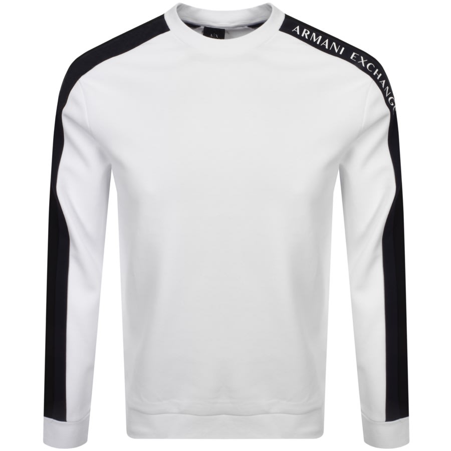 armani exchange sweatshirt white