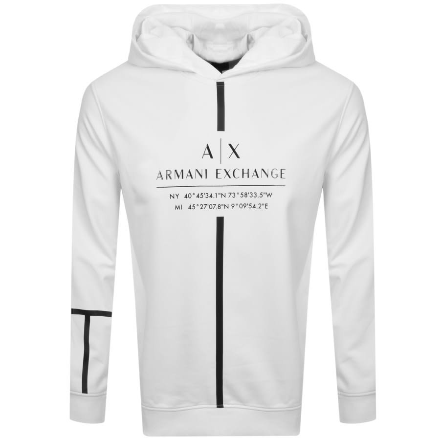 armani exchange white hoodie
