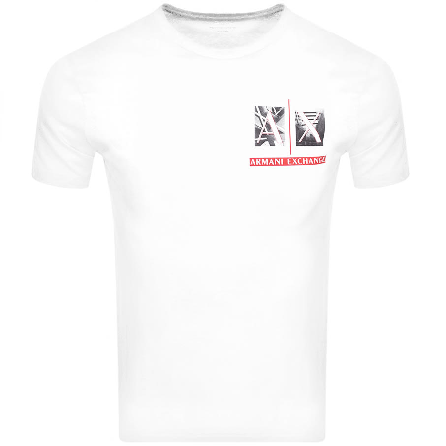 armani exchange crew neck logo t shirt black