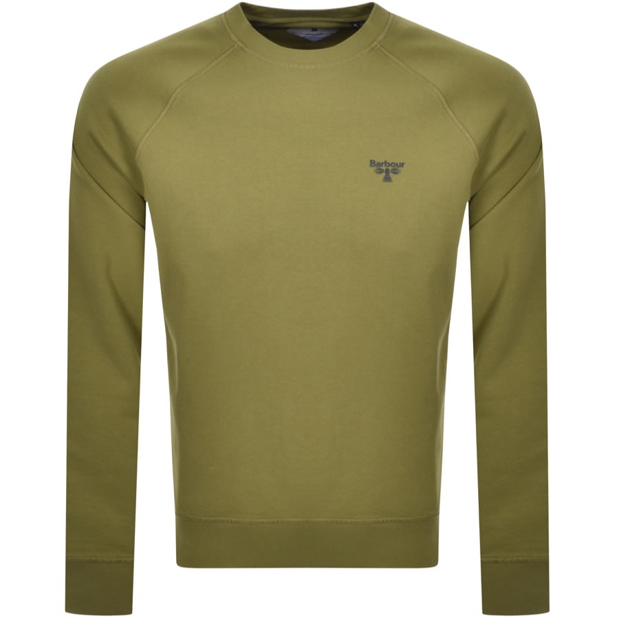 Barbour Beacon Crew Neck Sweatshirt Green | Mainline Menswear