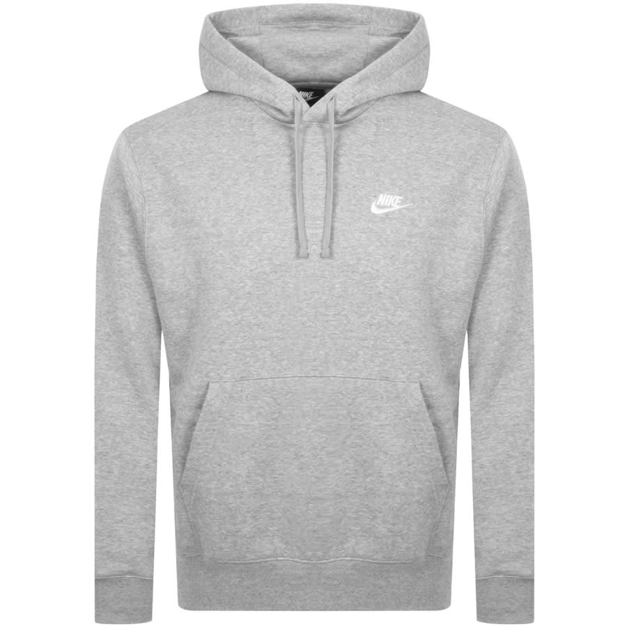nike club hoodie grey