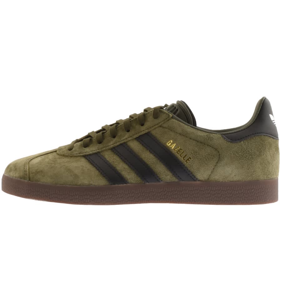 adidas green suede trainers