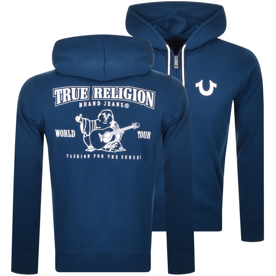 blue true religion hoodie