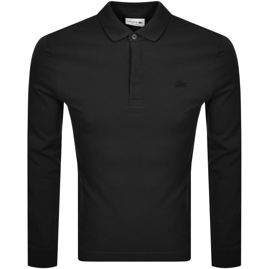 Lacoste Long Sleeved Polo T Shirt Black 