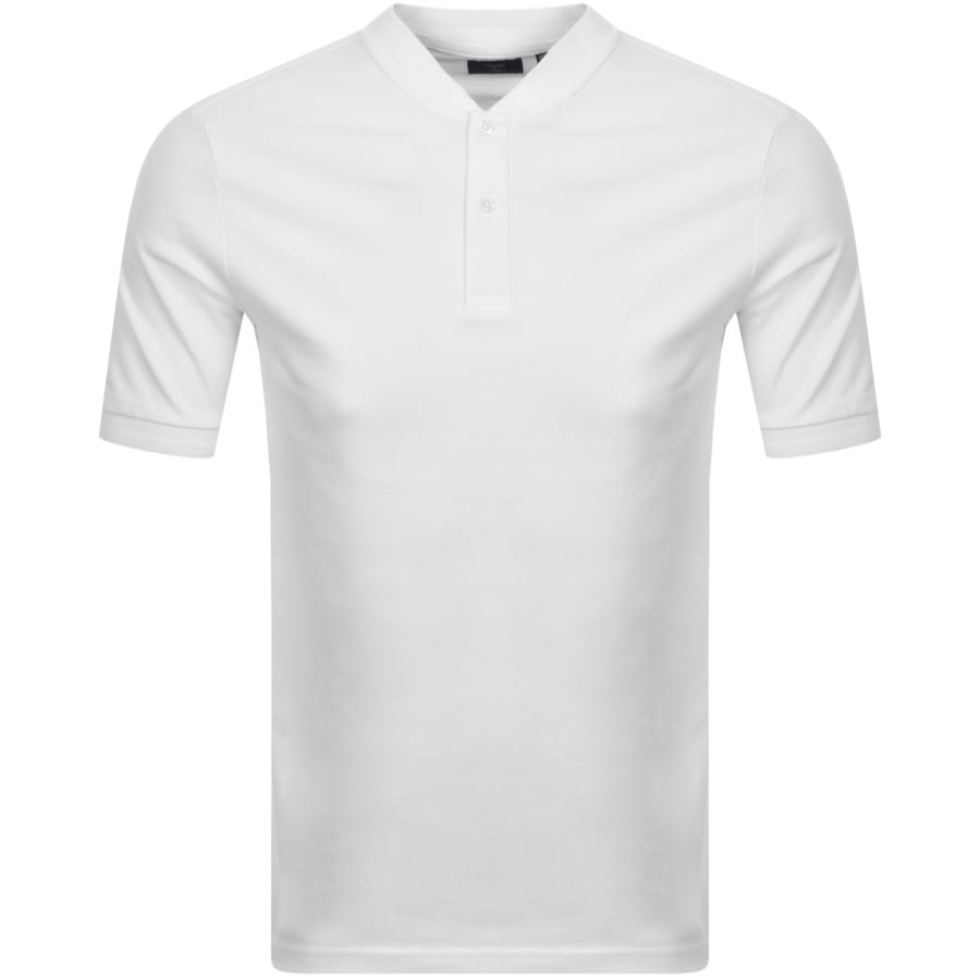 black polo shirt grandad collar