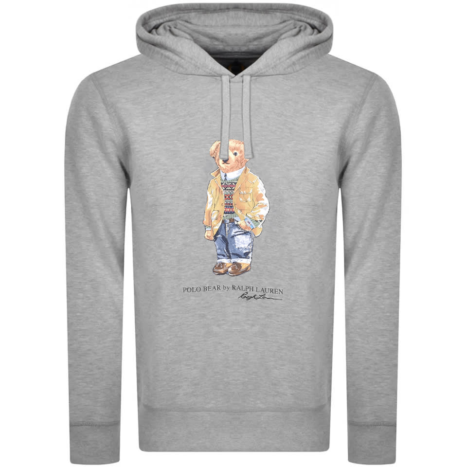 ralph lauren pullover hoodie grey