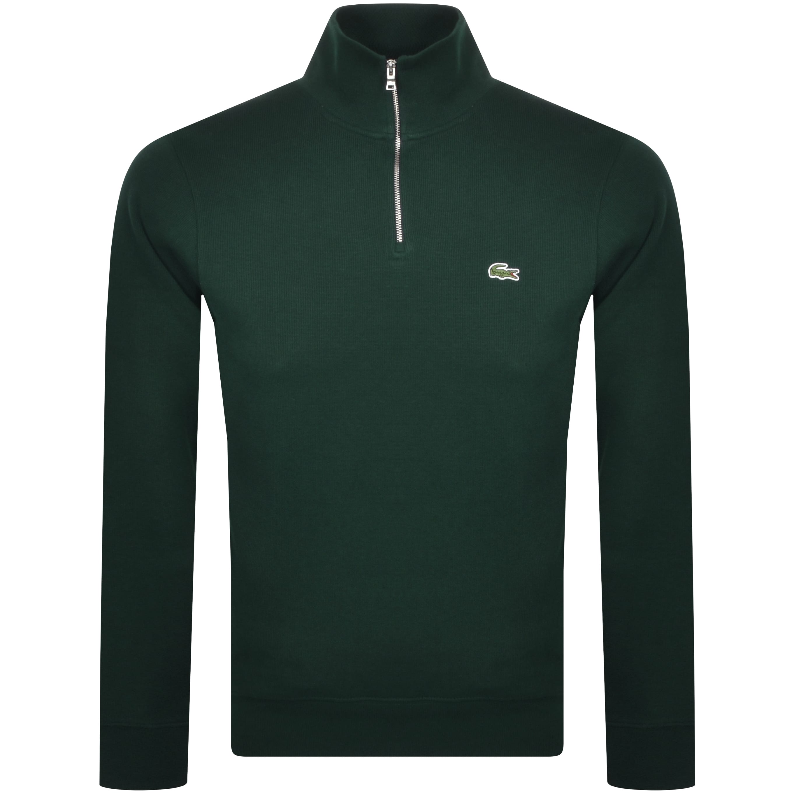 Lacoste Half Zip Logo Sweatshirt Green 