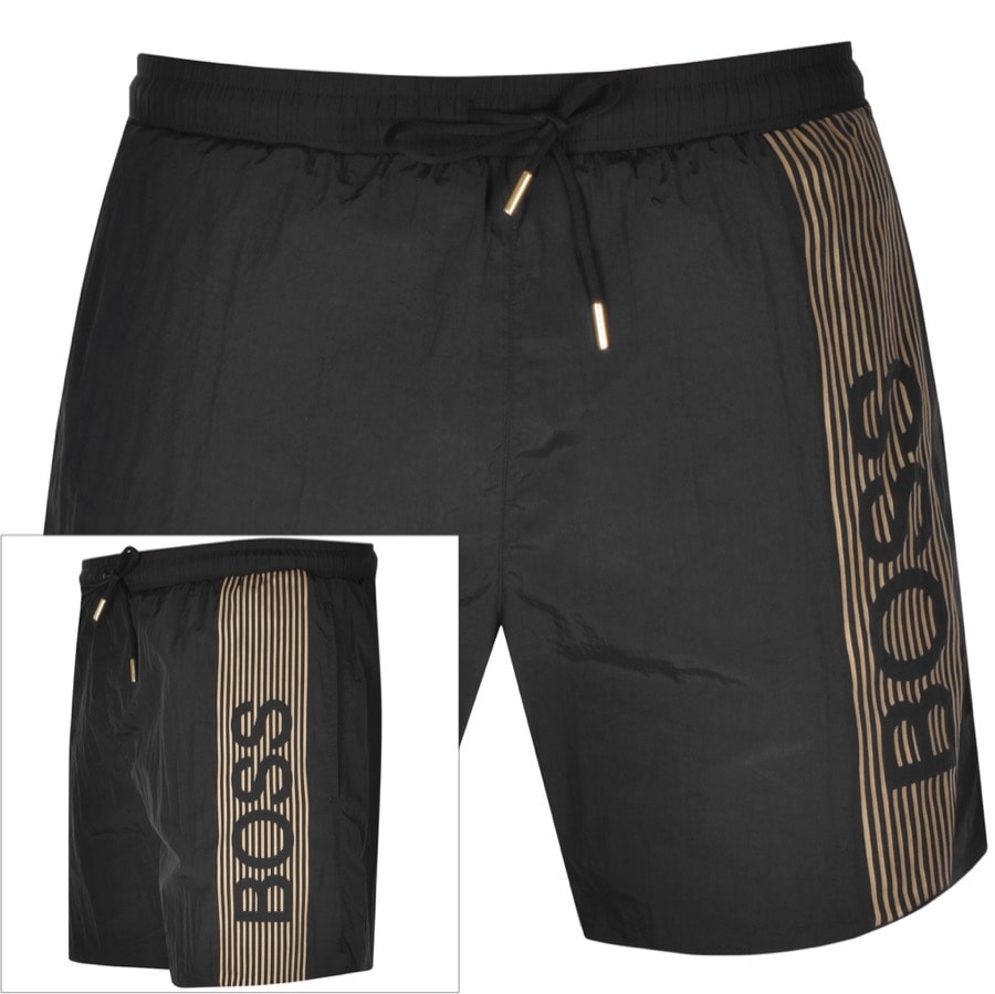 black boss shorts