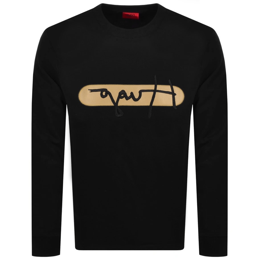 HUGO Dicago Sweatshirt Black | Mainline Menswear Sweden