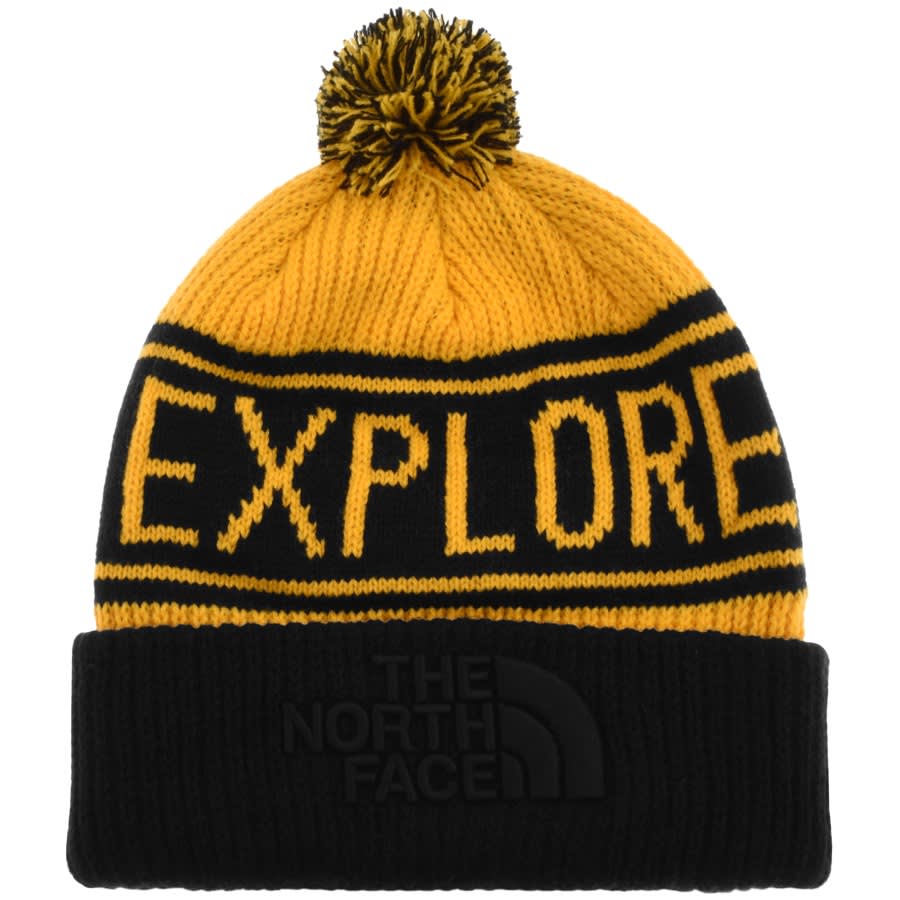 north face beanie yellow