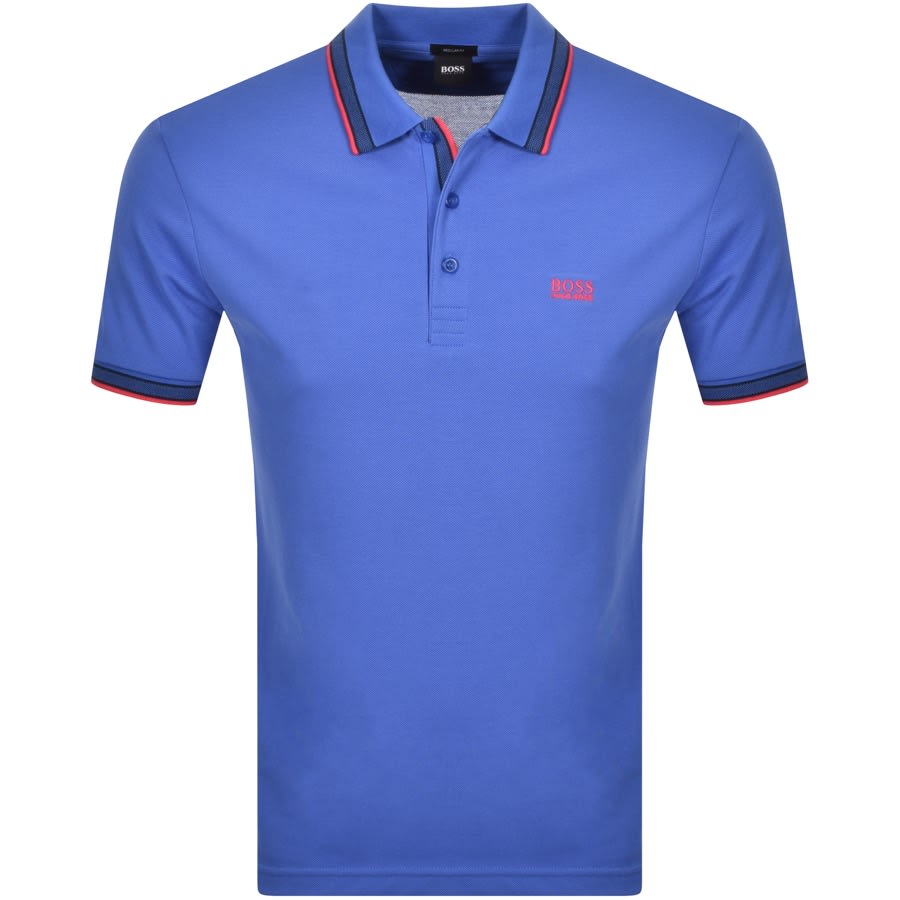 boss athleisure paddy polo t shirt blue