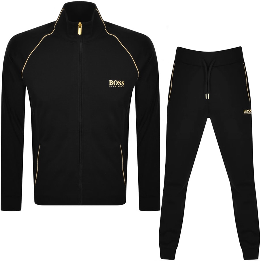 boss bodywear logo tracksuit black