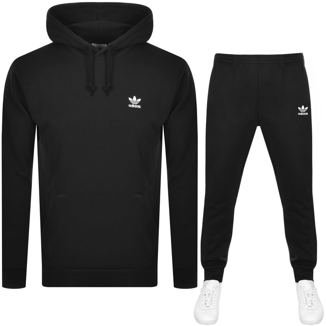 Adidas Originals Essential Tracksuit Black Mainline Menswear