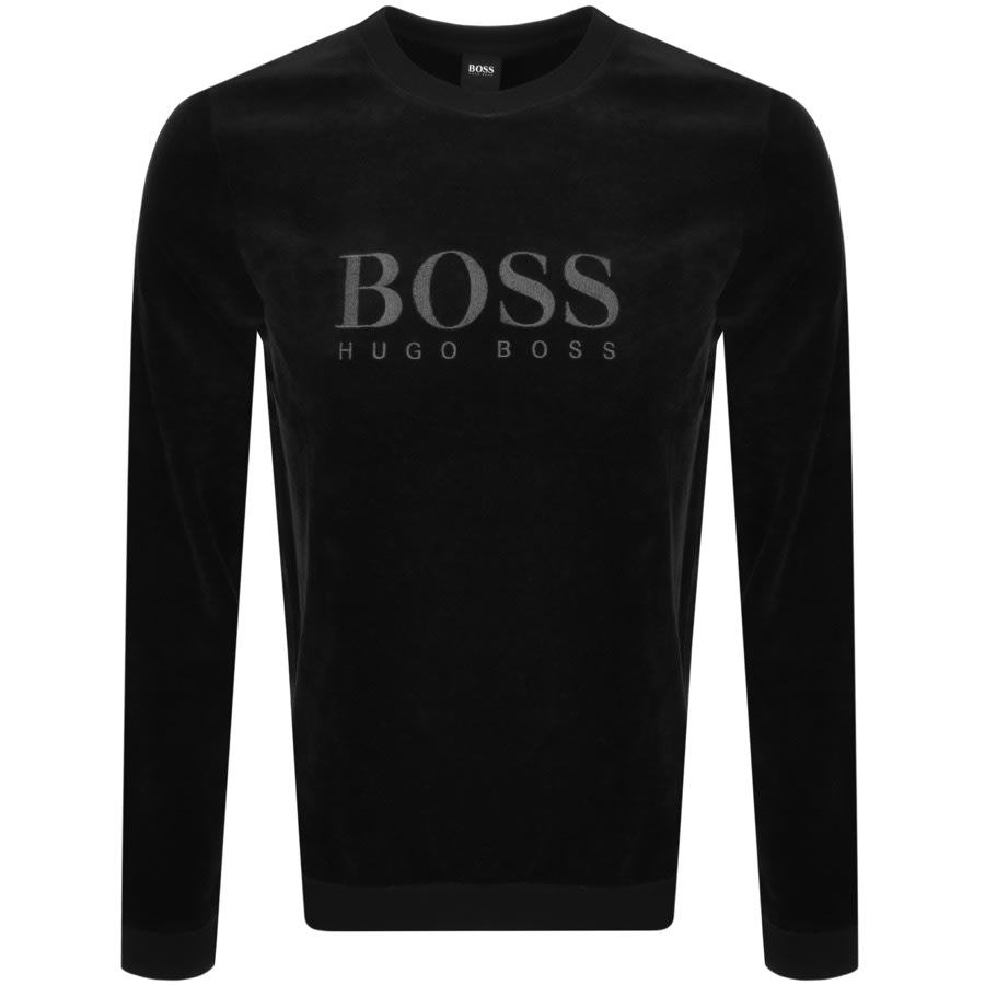 boss velour crew neck sweatshirt