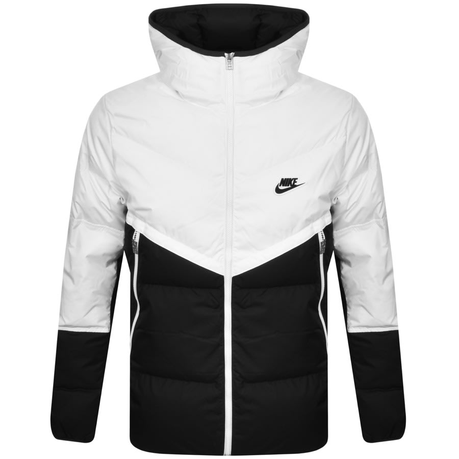 nike jacket windrunner black and white