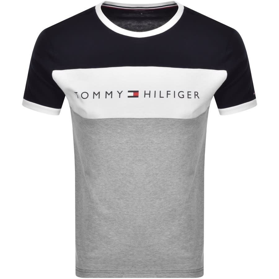 tommy hilfiger logo flag t shirt navy