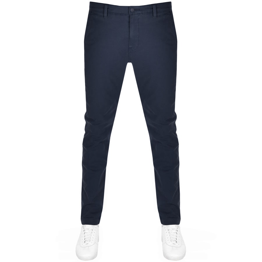 navy slim chinos
