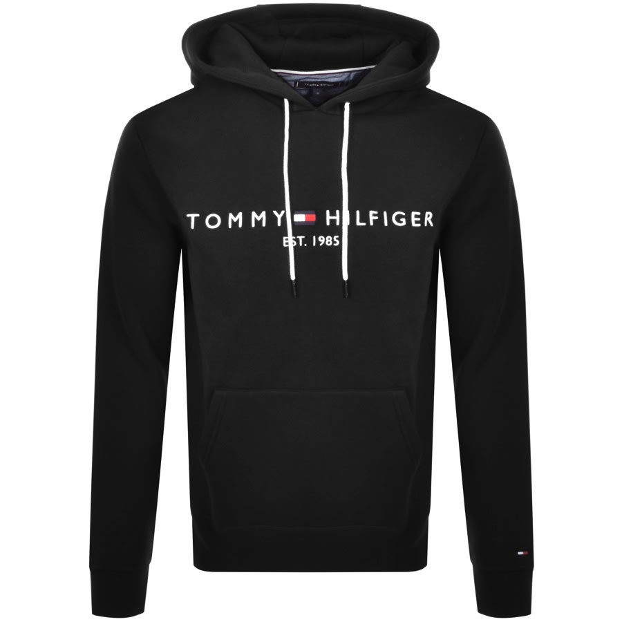 tommy hilfiger black logo hoodie