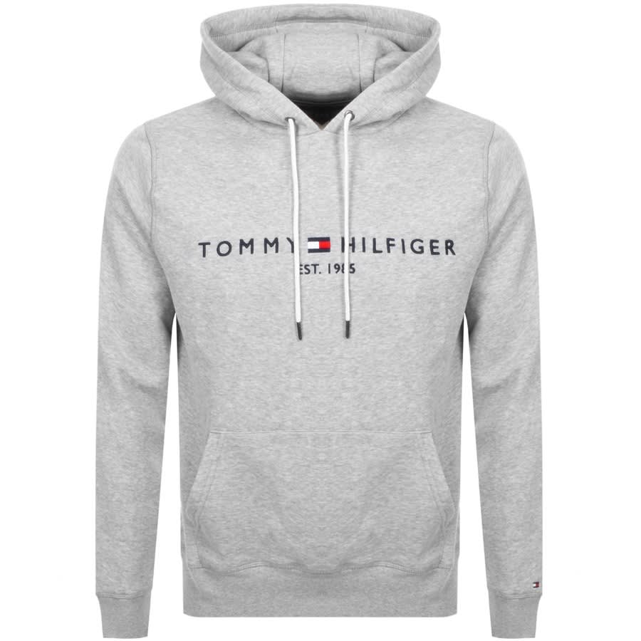 Tommy Hilfiger Logo Hoodie Grey 