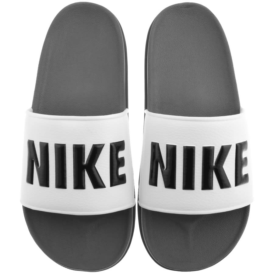 nike grey sliders