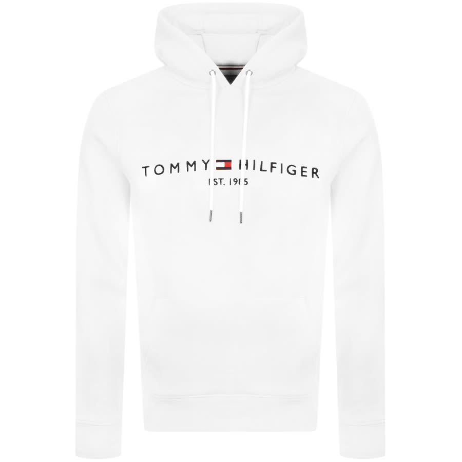Tommy Hilfiger Logo Hoodie White 