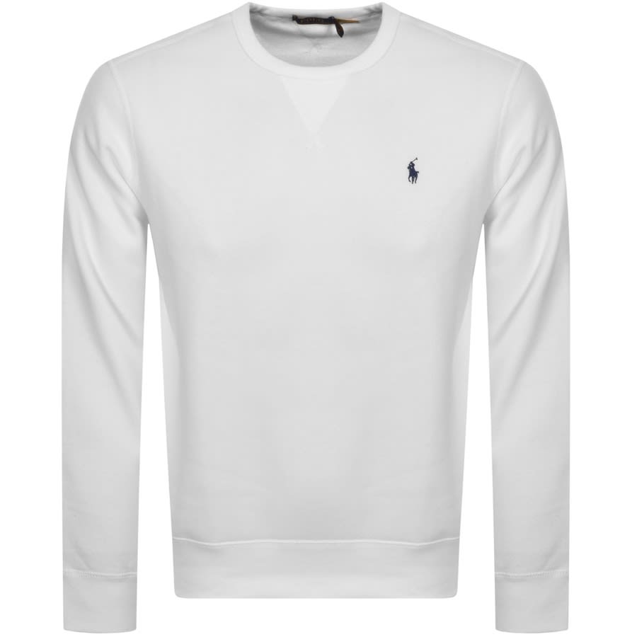 ralph lauren white crew neck sweater