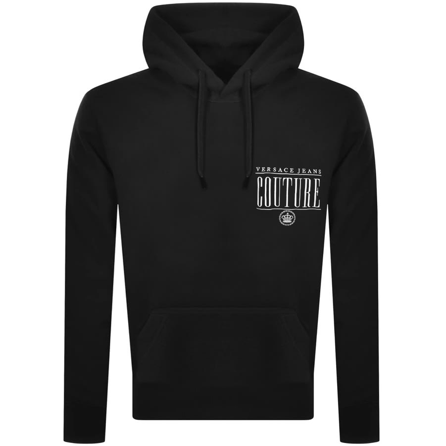 versace jeans couture logo hoodie black