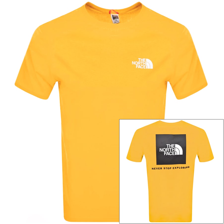 The North Face Red Box T Shirt Yellow Mainline Menswear Denmark
