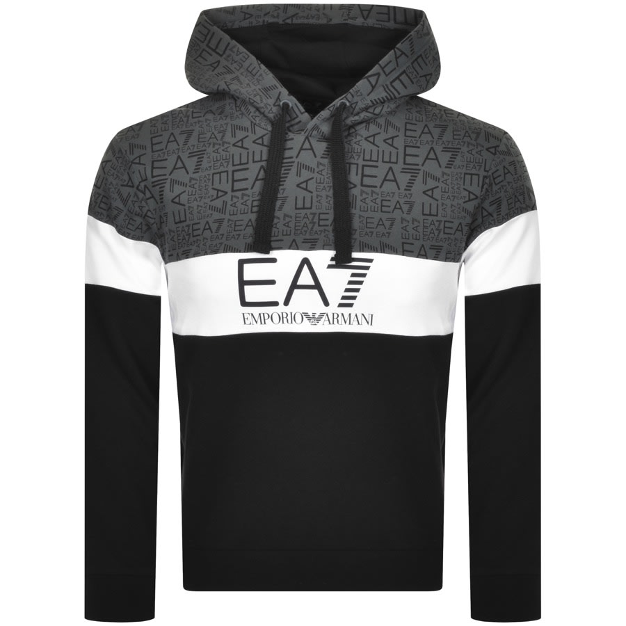 ea7 emporio armani logo hoodie black