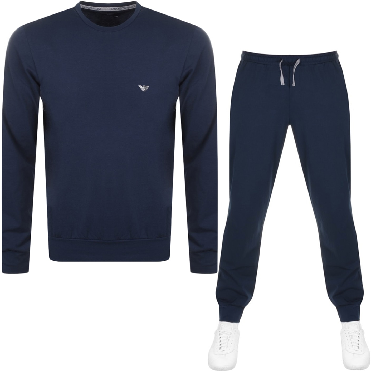 Emporio armani lightweight lounge tracksuit navy clearance