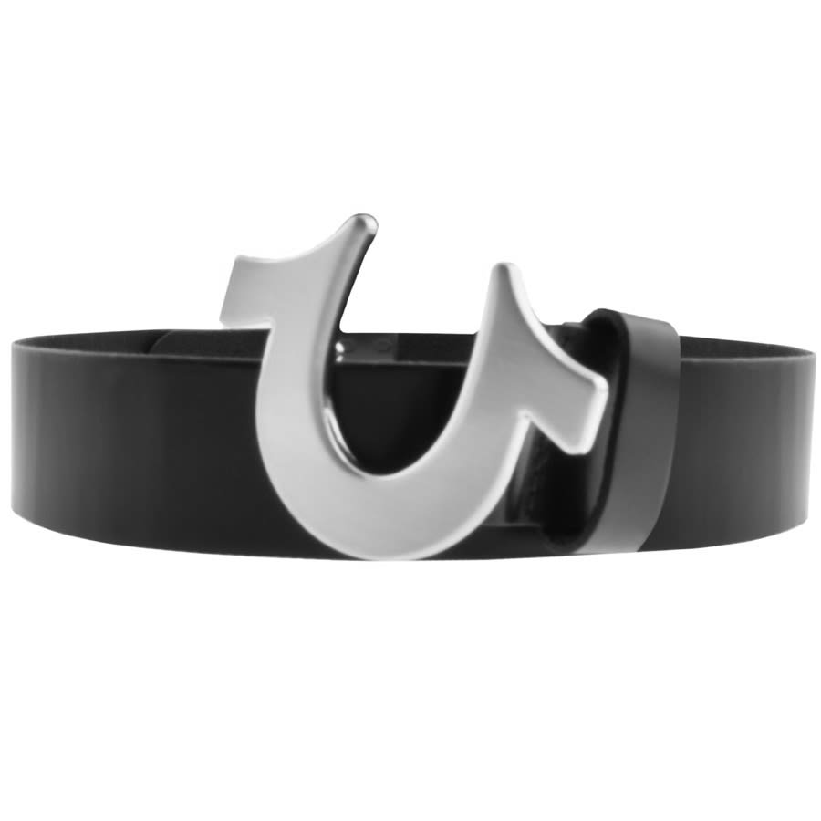 True Religion Horseshoe Logo Belt Black 