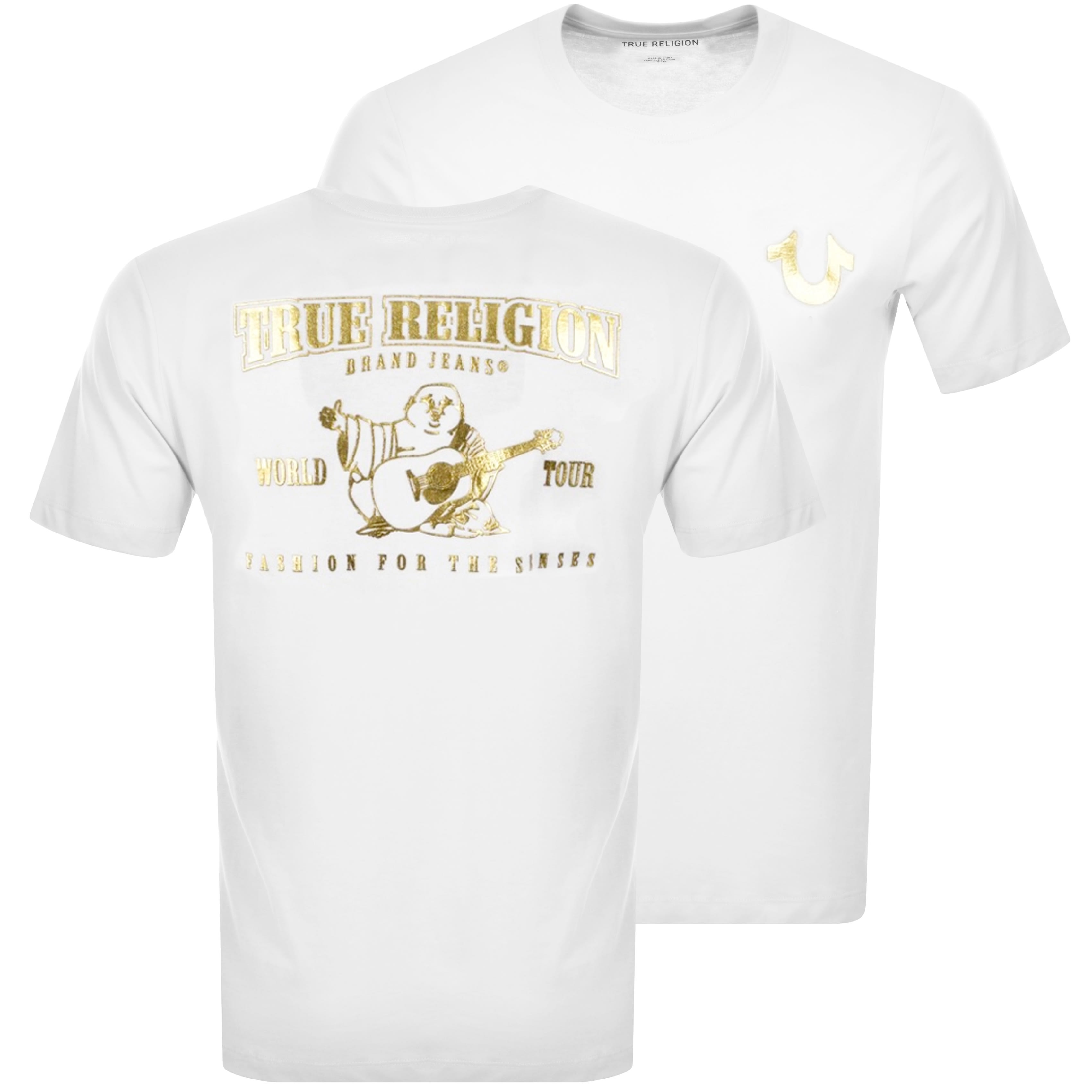 true religion shirt gold