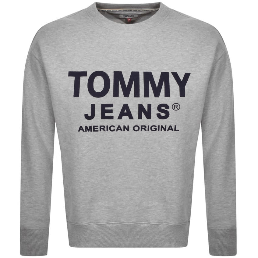 grey tommy jeans sweatshirt