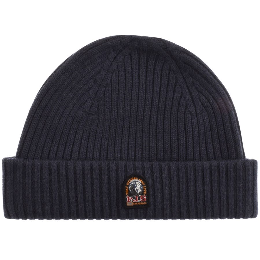 Parajumpers Ribbed Beanie Hat Blue 