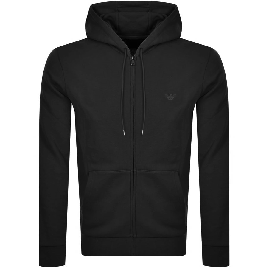 emporio armani full zip hoodie black