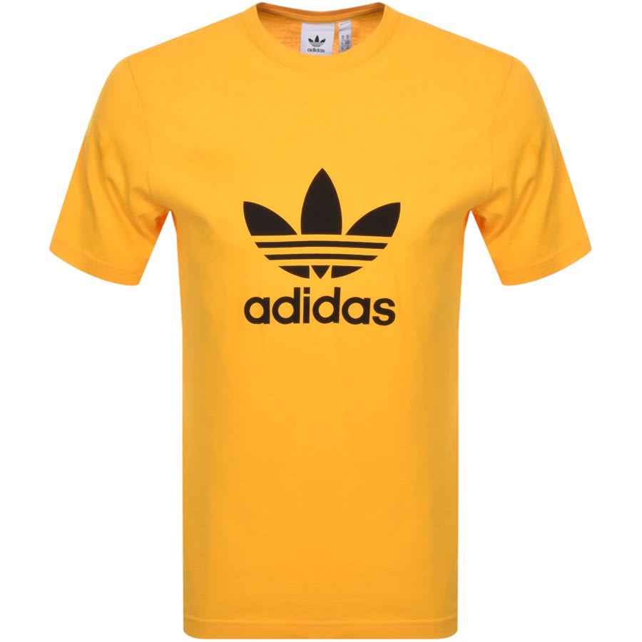 adidas Originals Trefoil T Shirt Yellow 