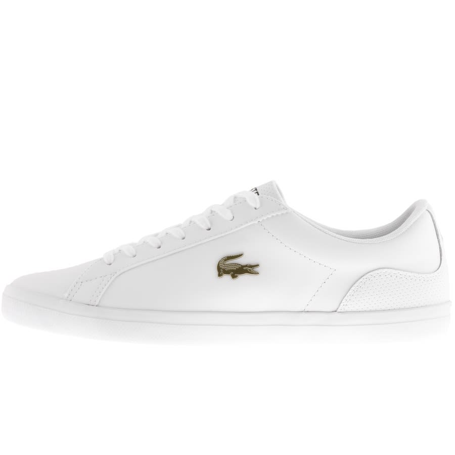 lacoste lerond trainers white