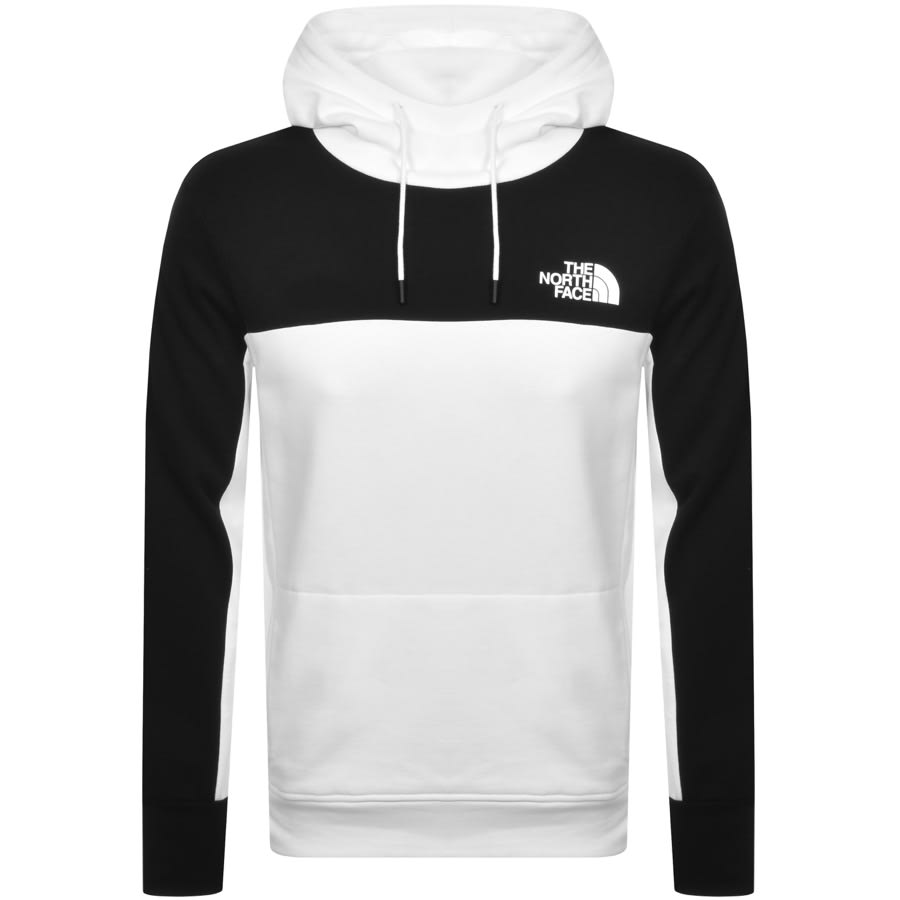 the north face hoodie black and white