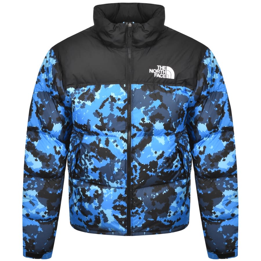 the north face blue camo jacket