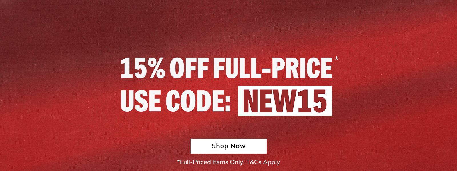 15% Off Full Priced Items